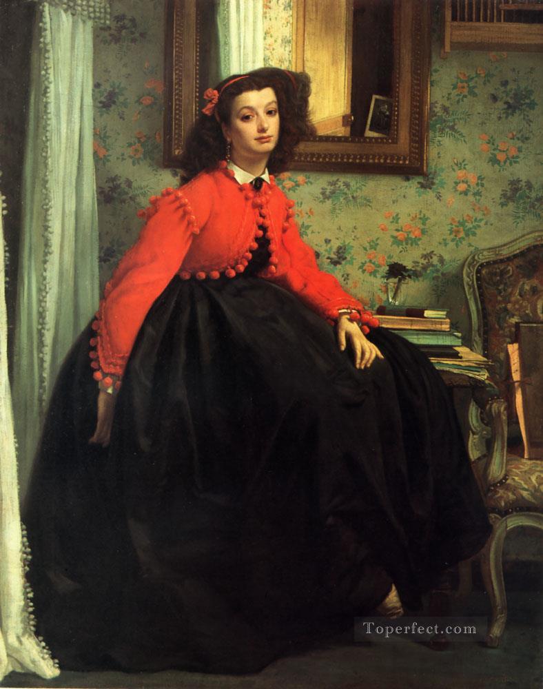 LL ジェームズ・ジャック・ジョセフ・ティソ夫人の肖像油絵